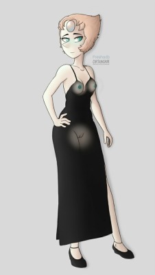 cartoonsaur-official:  freshoutdabox:A lewd edit I made with one of @cartoonsaur-official’s pearls. I really like it because it gives the look that the dress is the only thing she’s wearing. Awww, looks really nice! Thanks for this, man! 🌷If you