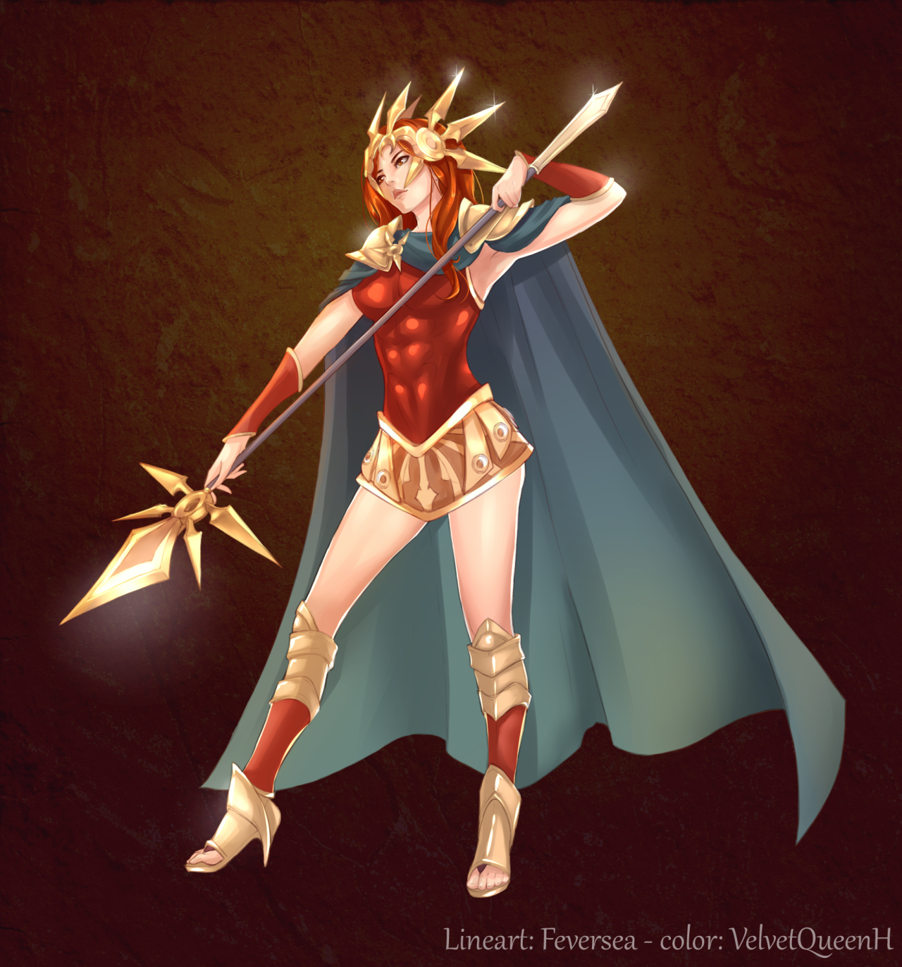 velvetqueenh:   LOL Pantheona - Pantheon and Leona champion fusion  made by amazing