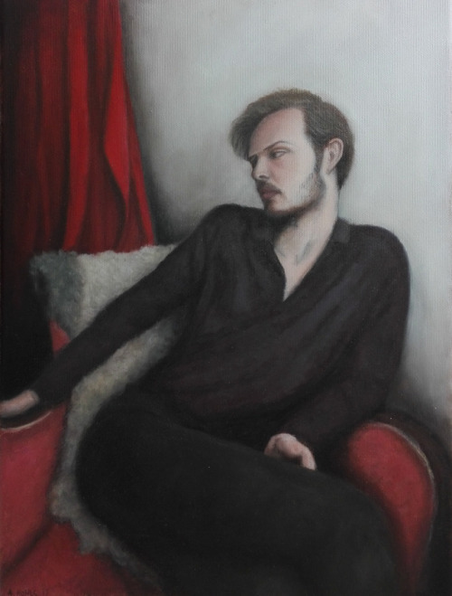 ANDERS KOHLS“Portrait of Thomas Lamm”2017, oil on canvas.