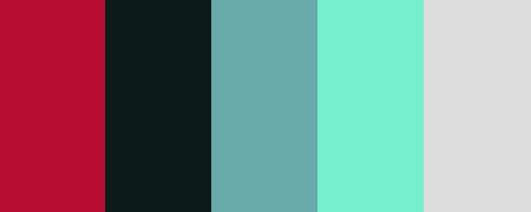 color-palettes:  Loneliness - Submitted by Electricbluetempest #B90C33 #0C1A19 #66AAAA