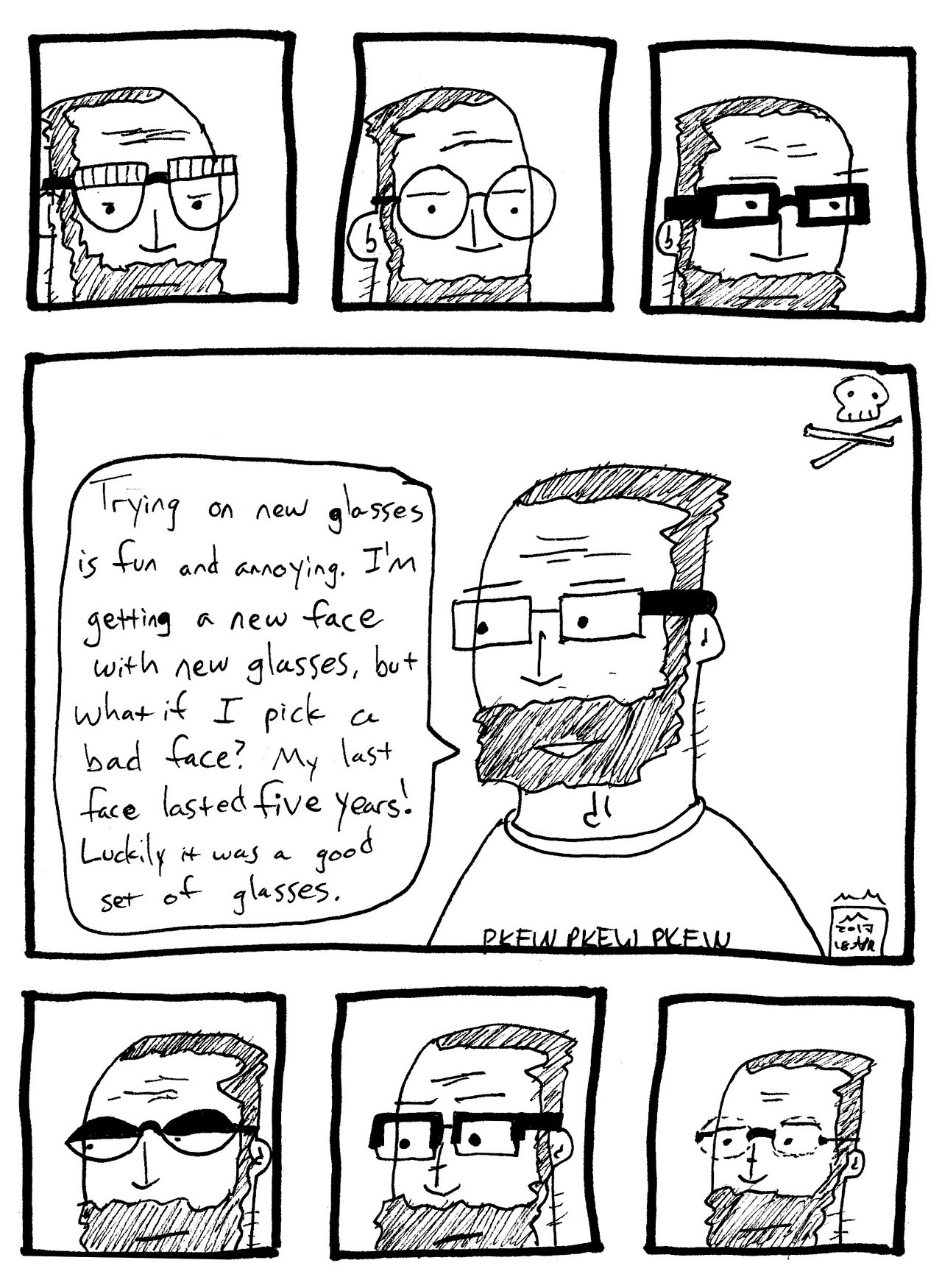 lost guns v2 #388 - new glasses
check out more of my comics @ mini dove comics & @retail-comics. Like the facebook page for more comic fun and check out the etsy page for original comics and art.