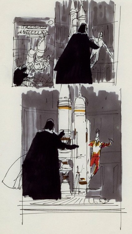 Some of Ralph McQuarrie’s concept (and matte) art for the closing scenes of THE EMPIRE STRIKES BACK