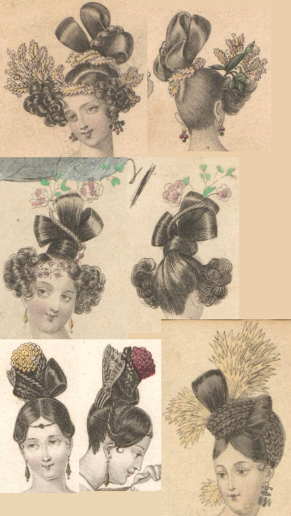 French/English hairstyles, 1829-1831 (Click to enlarge)