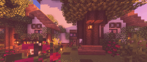 alucraft:the barn-house i built on a server i play with my friends :)