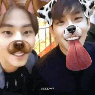 kkkkvvp:  best friend brian showing wonpil snapchat’s update and he’s fascinated by it 
