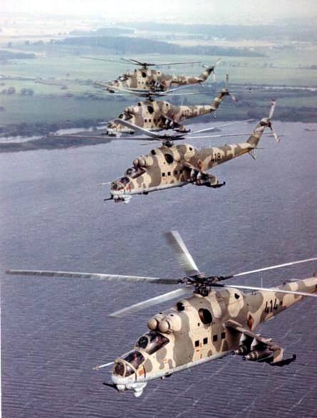 partisan1943:East german Mil Mi-24 attack helicopters.