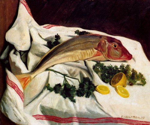 A Gurnard one has towel, 1914, Felix VallottonMedium: oil,canvas