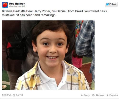buzzfeed:  These Brazilian kids have been learning English by gently correcting celebrities’ grammar on Twitter.  