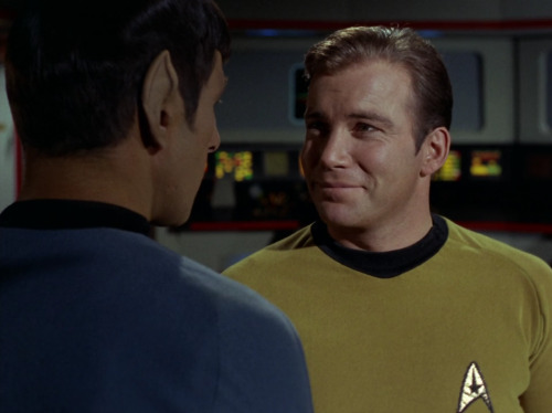 locutie-of-borg:plaidshirtjimkirk: a compilation of Jim smiling at Spock the male gayze