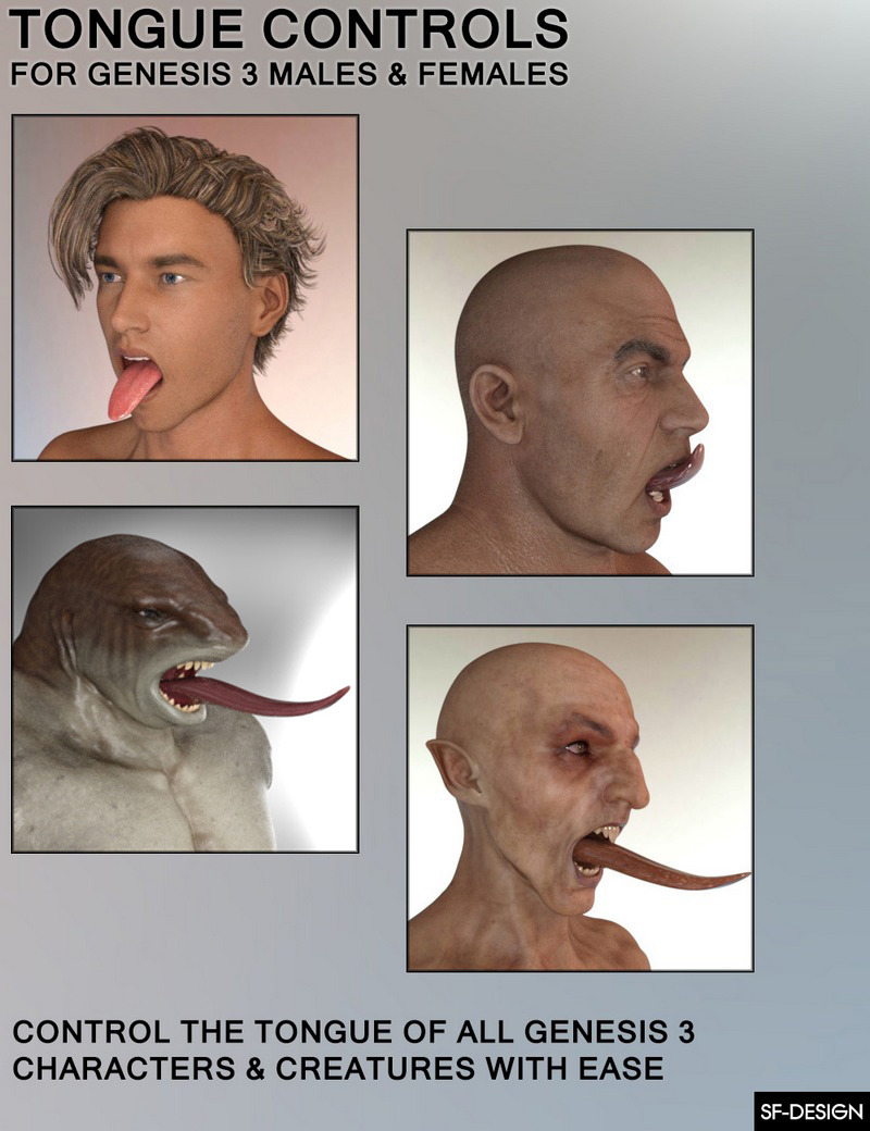   	Do you need additional tongue controls for your Genesis 3 Male and Female characters