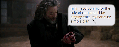 habitatfordeanwinchester:  SPN Characters - Inappropriate Audition Song Meme [X]