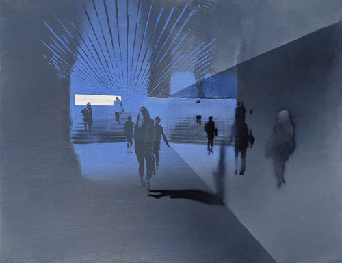 wiktorjackowski: the tunnel, 2019, oil on canvas, 70 x 91 cm