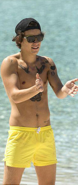 lirrylocks: Harry playing beach volleyball on the Gold Coast today - 19.10.13.