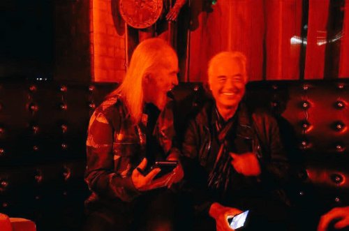 babe-i-am-not-foolin: Jimmy Page and Roy Harper during a night out in London (September 1, 2016)