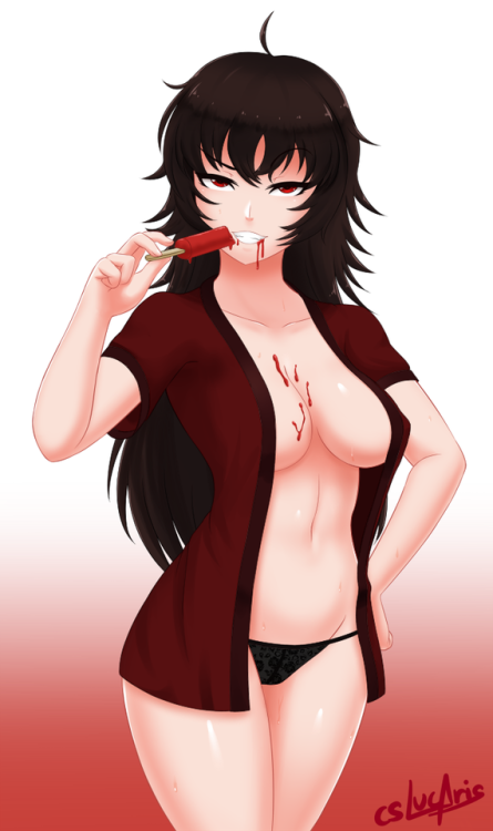  #230  - Popsicle RavenIt’s still hot. Raven’s not making it any less hot, but that’s a good thing. Lewd version on my nsfw tumblr.Full sizes available on my Patreon at patreon.com/cslucarisFollow me on twitter too~