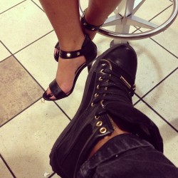 readmyshiet:  Mine & @lizpv_ shoe game