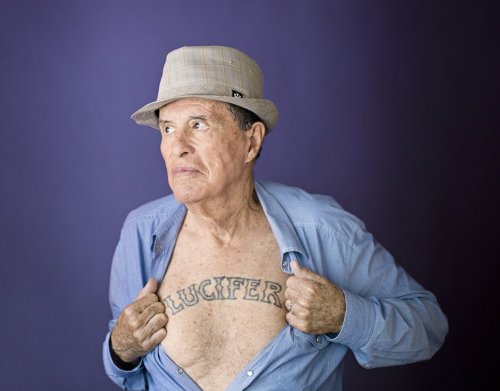 The magnificent Kenneth Anger and his tattoo through time <3 and another luciferian bonus track (note to myself: I have to make this patch for my jacket).