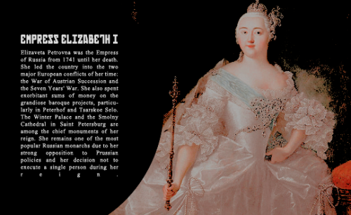 historyofromanovs: LIST OF ROMANOV RULERS: #10 - Empress Elizabeth I of Russia (29 December 1709 - 5