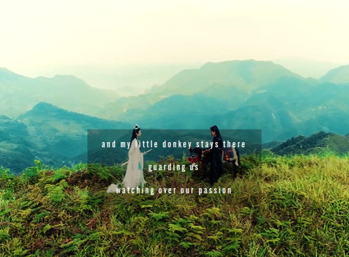 manhasetardis:“I have a donkey that takes me there, that takes me there to see my love.&n