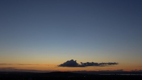 Sunset over Edinburgh, as seen from Blackford Hill.