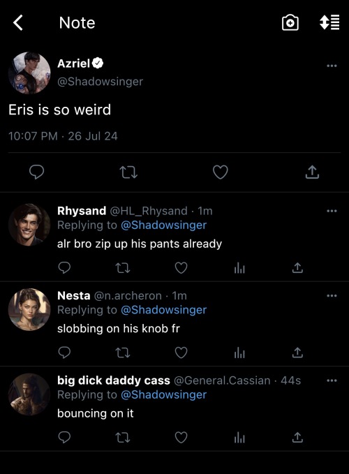 ACOTAR CHARACTERS USING TWITTER