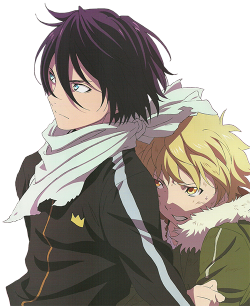 preciousghoul-blog:  Transparent Yato protecting precious Yukine cleaned&amp;redrawn by me  Download HD size here.  