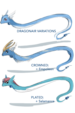 kaztial-does-art:  Jumping on the Pokemon variations bandwagon!Featuring one of my favorites ever, Dragonair.