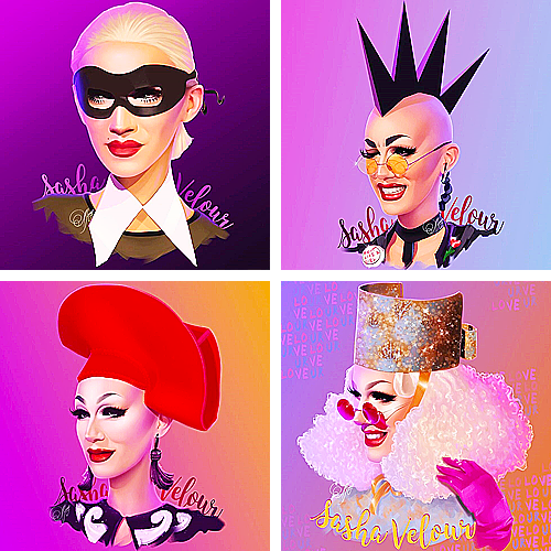 dorkyshidae:  Sasha Velour on RuPaul’s Drag Race Season 9 by Anastasia Yurchak.