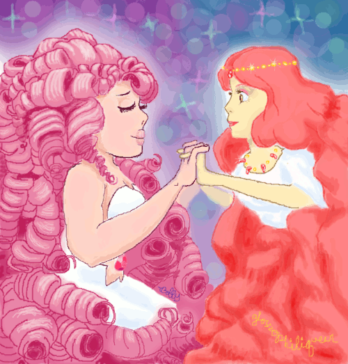 glossophiliqueer:  I think Rose Quartz from Steven Universe and Granmamare from Ponyo should form a hot goddess moms club 