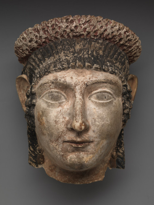 theancientwayoflife:~Mummy Mask of a Woman.Culture: EgyptianDate: A.D 50– A.D.100
