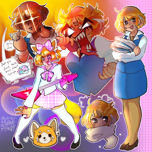 Aggretsuko season 4! Gijinka retsuko :]