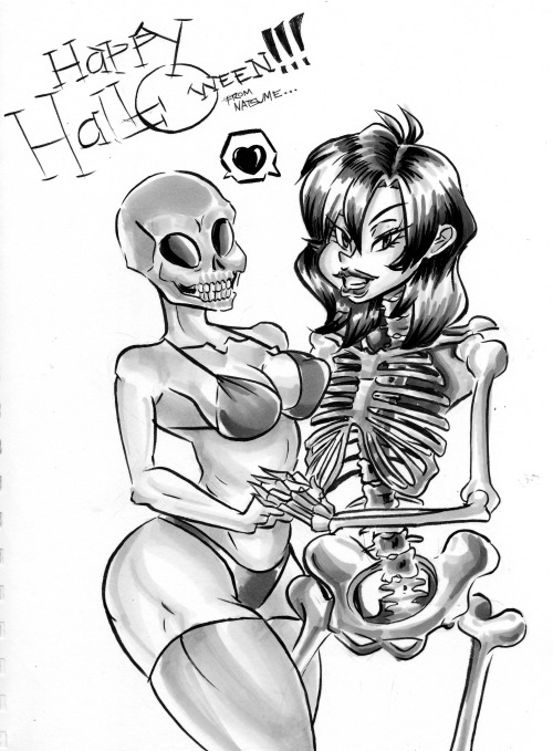 Porn Pics Happy Halloween!! Last of day of Inktober,