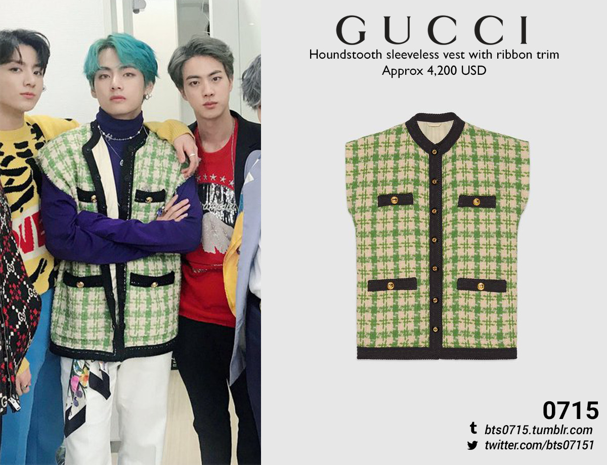 BTS FASHION/STYLE FINDER — 190421 | Taehyung : Inkigayo GUCCI