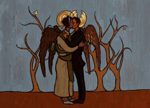 bravinto: Hurray! I now can post here my contribution for Good Omens Gift Exchange-2015! My present 