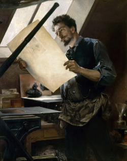 Paul Mathey Felicien Rops in His Studio
