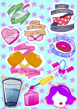 cosmic-boner:  ♥ GIRL POWER sticker sheet ♥ @ Bubble Gun 