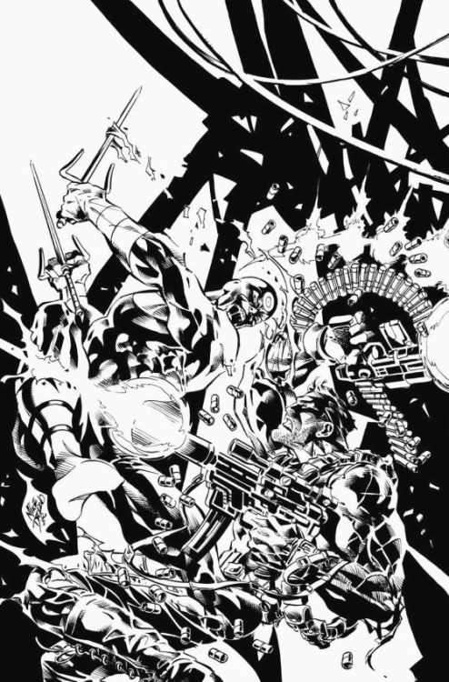 ungoliantschilde:  black and white artwork by Mike Deodato, Jr.