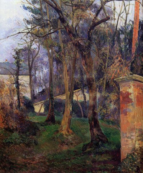 artist-gauguin: Abandoned garden in Rouen, 1884, Paul Gauguin Medium: oil,canvas