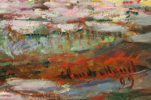 frecklesandfilms: Bridge Over a Pond of Water Lilies + (detail), Claude Monet, 1899