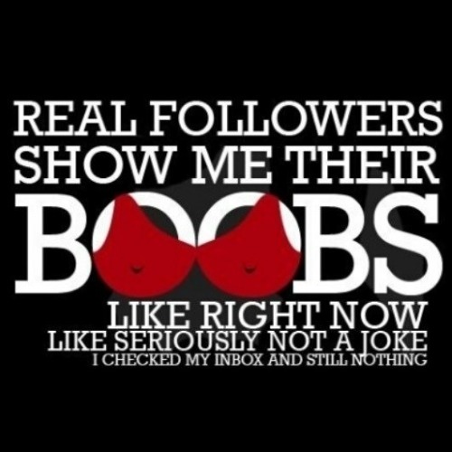 totalpackage9933:  i-luv-nude-girls:  realwomenwivbigtitsrule:  darkestdesires10691:  Ha! Come on.. Lets see ‘em!  Hell let them puppies loose….  Show us your fabulous tits!  Great idea!!!