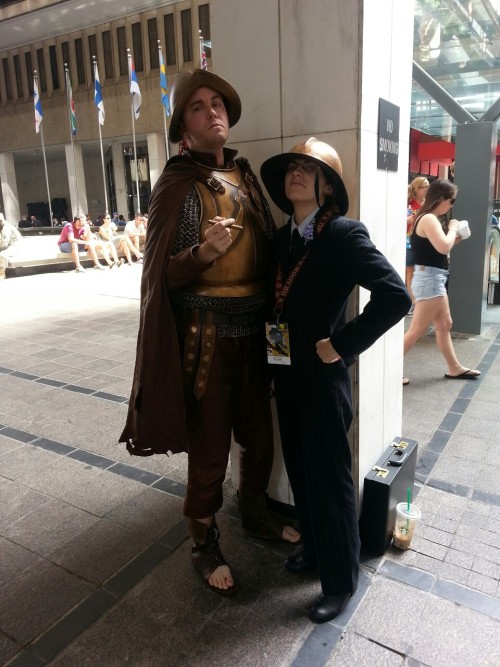 so-i-did-this-thing: Commander Vimes and A.E. Pessimal. Me as Vimes and friend Lee as Pessimal.