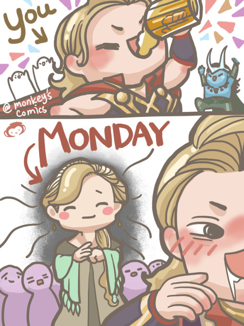 What if&hellip;Monday was a person~!? Sorry guys, party is over, Mama Frigga is here, and she is