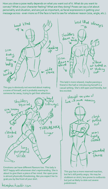 hexephra:  POSES?t?? ctrl+click or cmd+click each image for readable sizes, or just click these handy links: one two three four Once again stressing that this is how I do things, not how you should do things. I mean, you can if you want. But it’s entirely