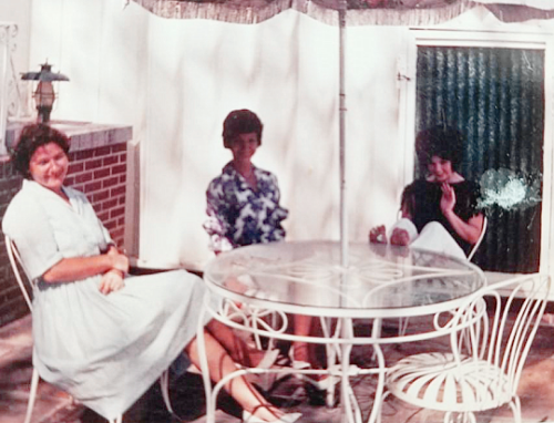 Me, my mom. And Priscilla in back yard of Graceland.Priscilla Beaulieu with Eleanor Smith at Gracela