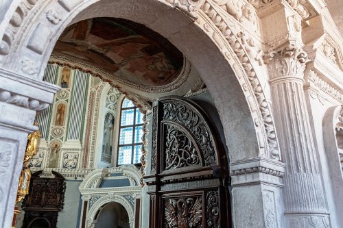 legendary-scholar:  The interior of the Tower Boska in the castle in Krasiczyn, Poland.