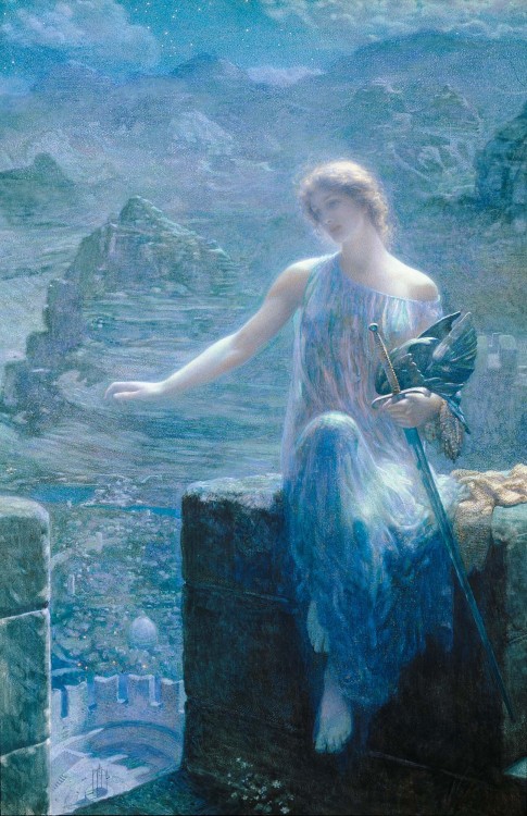 Edward Robert Hughes - The Valkyrie&rsquo;s Vigil, 1915 c.a, unknown.