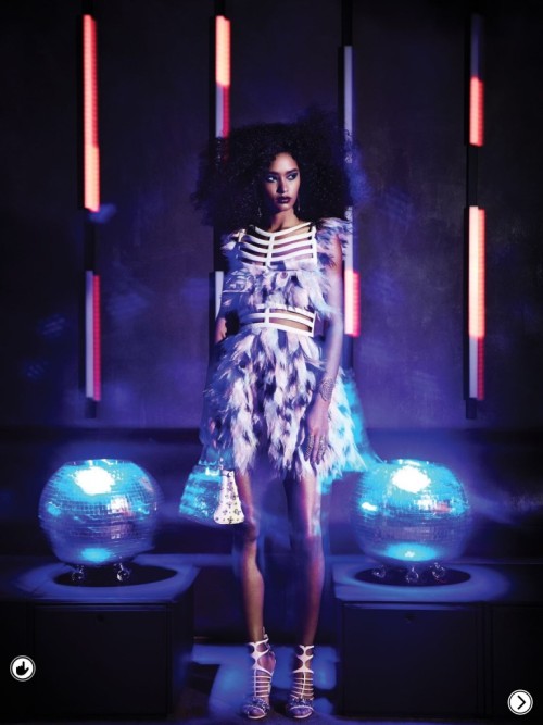 death-by-dior:divalocity:Ysaunny Brito in a story for Fashion Canada ” Night Vision” / Photographed by Gabor Jurina / Styling by Cary Tauben.  X