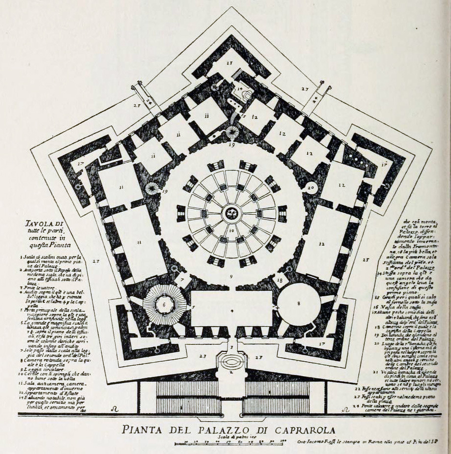 ARCHI/MAPS — Plan of the Palazzo Farnese, Caprarola