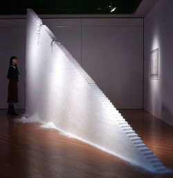  colin-vian:    Motoi Yamamoto’s Crumbling Staircase made of salt.  