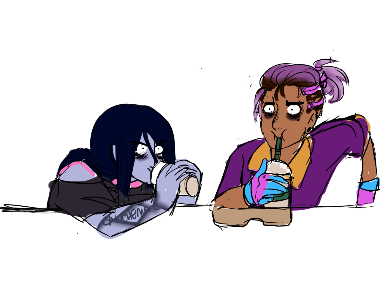 dogtit: dont tag as daddykink cause thats not what this is anyway; sombra gets snagged